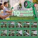 1/2" x 50FT Retractable Garden Hose ReelWith 10 Patterns Spray NozzlePortable Heavy Duty Garden Hose Holder for Garden WateringCar & Patio WashingPet CleaningGreen
