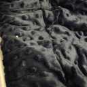 Mr. Sandman Weighted Blanket 7LBS 41 x 60 Inches, Minky Dots Heavy Blanket with Glass Beads, Soft and Cooling for School and Home, Navy Blue