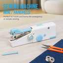 Handheld Sewing Machine CS101 Sewing Machine for Beginners Portable Electric Mini and Small Hand Held Kit for Adults and Kids Ages 8-12 Included Manual and Accessories, Sewing Hem and Quick Stitching