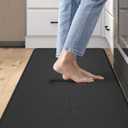 DEXI Kitchen Mat Cushioned Anti Fatigue, Non Slip Waterproof Comfort Standing Floor Rug for Kitchen, Office, Sink, Laundry, 39x20, Black