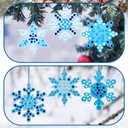 Karenhi 24 Sets Winter Snowflake Crafts Kit DIY 3D Felt Snowflake Ornament Craft Kits Make Your Own Christmas Tree Hanging for Xmas Tree Decoration Winter Party Favors