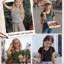 YooAurvox 3 Pack Girls V Neck Shirts, 3-Color, 11-12 Years