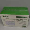 Vplus 100% Compostable 5 Compartment Paper Plates, 100 Pack, 12.5 x 8.6 inch Disposable School Lunch Trays, Eco-Friendly Bagasse Plates for Buffet, and Party