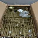 Ulif E7 Garment Rack, Heavy Duty Clothes Storage System with Extendable Hangers Rods, Metal Clothing Rack with 6 Wire Shelves, (52.3"-72") W x 14.5" D x 71.2" H, Load 838lbs, Gold