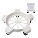 CNQLIS 5 Gallon Bucket Dolly with 5 Smooth-Rolling Swivel Casters,75 lbs,No Tip or Spilling for 5 Gallon Bucket and Flowerpot,11" Inside Diameter (White)