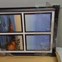 iRahmen 5x7 Collage Picture Frames,Fits Four 5x7,Wood Tempered Glass Black, Four 5X7 in