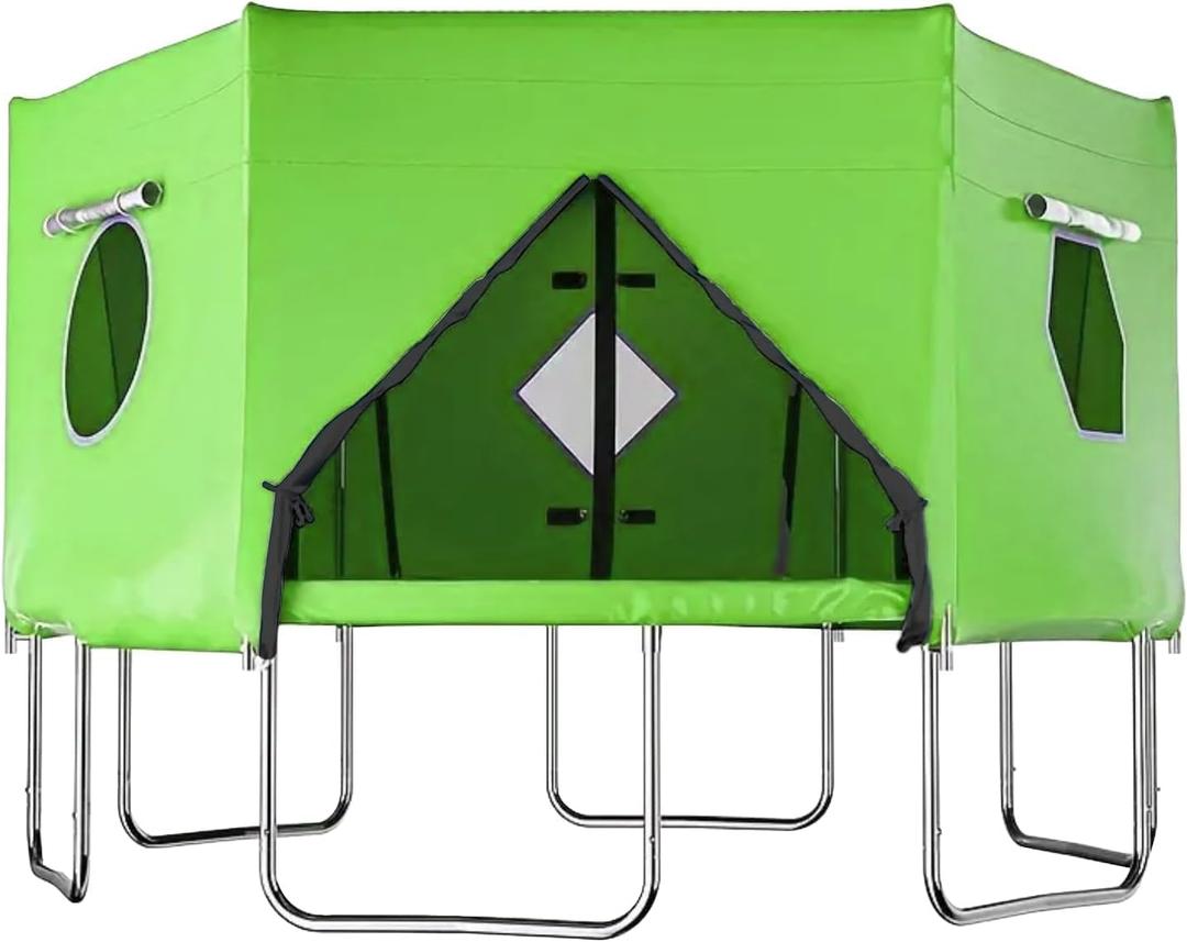 Hedday 14FT Trampoline Tent Cover (Tent Only), Fits for 6 Straight Pole Round Trampolines, Waterproof Premium Oxford with Sunscreen Coating Trampolien Shade Cover for Outdoor Wind and Sun Protection