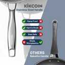 Kikcoin Non Stick Frying Pans, 3 Pack Ceramic Frying Pan for Cooking, 8+9.5+11 Inch Omelette Pans Set with Stay Cool Handle, Induction Ready, Free of PFAS PFOA PTFE, Oven/Dishwasher Safe