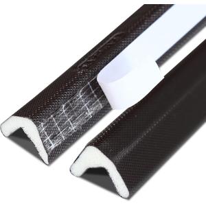 Hungbak Peel and Stick Door Seal Strip V-Shaped, Self Adhesive Draft Stopper Weatherstrip for Window Gaps, Dustproof, Waterproof, Soundproof & Thermal Insulation (Black, 19.7ft x 0.59in x 0.67in)