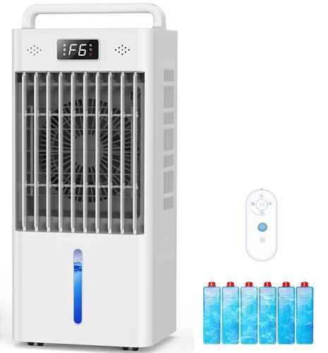 WICOLO Portable Air Conditioners, 3-IN-1 Swamp Cooler, Evaporative Air Cooler,Remote & Touch Control, 90°+90° Oscillation,LED Screen, Air Coolong Fan for Outdoor Indoor