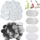 Happizza 100 Sets 75mm(3 inch) Button Parts for Button Maker Machine 75mm, Round Badge Button Making Supplies Blank Pin Back, Includes Metal Cover, Plastic Button Back Cover, Clear Film&Blank Paper