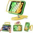 Kids Case for iPad mini 7 (A17 Pro) 2024 / iPad mini 6 2021, Adjustable Portrait/Landscape Stand, Drop Proof Handle Kickstand, Child Friendly with Screen Protector for iPad mini7th/6 8.3 inch(Green)