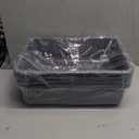 4-Pack Bus Tubs, Commercial Tote Box, Plastic Bus Box (13 L Capacity), Grey