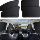 ZATOOTO 4 Pack Car Privacy Curtains, Full Blackout Car Window Shades, Universal Fit for Most Cars, Great for Travel, Camp, Privacy