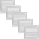 Vent Systems 4'' x 4'' Inch Pack of 5 White Air Vent Cover Metal Air Return Grill with Built in Pest Guard Screen HVAC Vent Cover for Home Improvement Vent Duct Cover 100x100 mm