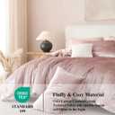Pink Comforter Set King Size,Crushed Velvet Luxury Bedding Set Winter Warm Fuzzy Flannel Bed Set 3 Pieces,Sparkling Comforter and 2 Pillowcases