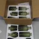 12pcs Green Glass Bud Vases Set, Small Vases for Flowers, Bud Vase for Centerpieces in Bulk, Mini Vintage Vase for Wedding Decorations, Office and Home Table Flower Dcor