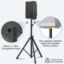 Speaker Tripod Stand Height Adjustable from 43.7'' to 70.8'' PA DJ Party Tripod Speaker Stand 35mm Compatible Insert, Single