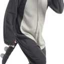 dressfan Animal Triceratops Dragon Onesie Costume Dinosaur Christmas Halloween Cosplay Costume Pajamas Unisex Adults Teens (Medium, Grey)