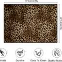 Leopard Area Rug 5x7 for Bedroom,Cheetah Print Carpets for Living Room,Ultra-Thin Washable Throw Rugs Indoor Animal Print Hide Non Slip Accent Floor Mats for Dining Room,Laundry Room,Office,Brown