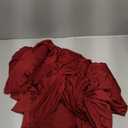 Burgundy Round Tablecloth 60 inch Stretch Spandex Fitted 5FT Round Banquet Tablecloths Wrinkle Free Table Cover Stitch Circle Tablecloth with Ruffle Skirt for Wedding Party Birthday Decor