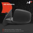A-Premium Driver Side Power Door Mirror - Compatible with Dodge Durango 2011-2017 - Heated Manual Folding Black Outside Rear View Mirror - Replace# 5SH43AXRAC