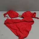 SherryDC Women's Sexy Bikini Sets High Cut Two Pieces Swimsuit Shell Ruched Bandeau Bathing Suit XL