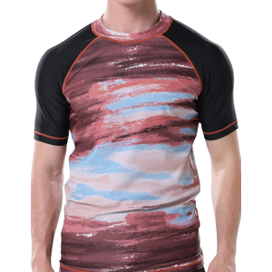 VAYAGER Men's Swim Shirt Short Sleeve UPF 50+ Rash Guard Quick Dry Water Beach Sun Protection T Shirts