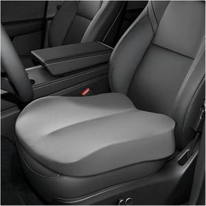Car Seat Cushion, Comfort Ergonomic Memory Foam Seat Cushion for Tailbone Back Pain Relief, Breathable Car Cushion Suitable for Short People Driver to Get Better View (Gray)