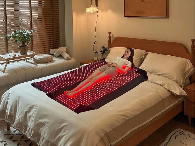 Red Light Therapy Large Mat Therapy Blanket 660nm 850nm Infrared Therapeutic Sleeping Bag for Whole Body Area Soothing (2560 LED) (2560LED)