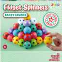 JOYIN 72 Pack Soccer Fidget Spinners for Kids, Soccer Party Favors, Fidget Toys Bulk, Stress Balls, Goodie Bag Stuffers for Birthday Party, Treasure Box for Classroom