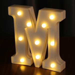 Light Up Letters, Led Letter Lights 26 Alphabet, Decorative Lighted Letter, Battery Powered Led Marquee Letters for Party, Bar, Night Light, Home Decor(M)