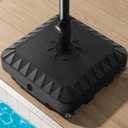 QNCZ Premium Patio Umbrella Base with Wheels, 120lbs Weighted Umbrella Stand Outdoor Base, Heavy Duty Umbrella Base, Easy Move Outdoor Umbrella Base for Patio, Outdoor Swimming Pool, Black, 16 inches x 18 inches x 5 inches
