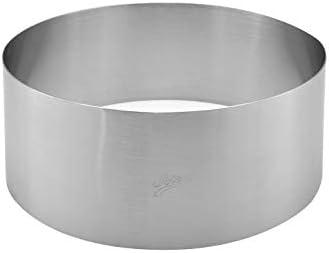 Ateco Round Cake Ring Dessert Mold, 3" High x 7.875" Diameter, Stainless Steel