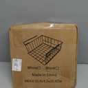 Hanging Under Shelf Storage Basket, 2 Pack Foldable Under Cabinet Metal Desk Storage Wire Rack Organizer for Kitchen Pantry Bookshelf Office Home, Easy to Install Slide-in Under Shelves (Black)