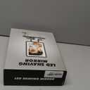 LED Fogless Shower Mirror for Shaving - Heated Fog Free, 3 Dimmable Lights, 360 Adjustable, Rechargeable - with Storage Tray, Razor & Shaving Brush Holders, Gifts for Men