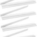 Leinuosen Wooden Mahjong Racks with Pushers 4 Set Magnet American Mahjong Tile Rack and Magnetically Attached Pushers Painted Tile Holders for Players Gift Family Night(White)