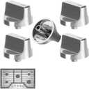 Upgraded W11366438 Stove Knobs Replacements for Whirlpool Gas Ranges WCG55US0HS00, WCG55US6HS00, WCG77US0HS00, Oven Cooktop Control Burner Knobs, Durable & Easy Installation, 5 Pack (Not Univeral)