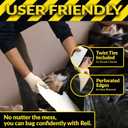 Reli. Contractor Garbage Bags 55 Gallon | 20 Trash Bags | Heavy Duty | Black Contractor