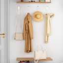 2 x Wall Hooks for Wall: 6 Pack Adhesive Coat Hooks for Hanging - Towel Hooks for Bathrooms - Clear Acrylic Decorative Rack for Entryway Mudroom