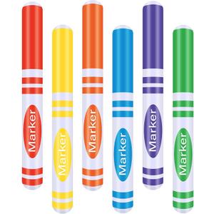 6 Pcs Giant Inflatable Marker Back to School Inflatable Balloon Decorations Large Blow up Marker Set Party Favor for Birthday Home Office Party Decor Photo Prop (27 Inch)