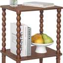 Fultyle Small Side Table, Walnut End Table with 2-Tier Shelf, Nightstand
Vintage Coffee Table for Bedroom, Living Room, Small Spaces, Solid Wood Legs (Walnut Brown)