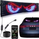 Rupse Programmable LED Display Sign, 15"x4" Large Flexible Scrolling Message Board, Ultra-Bright USB-Powered LED Sign for Shops, Cars, Restaurants, Exhibition Halls, Business Advertising (Multicolor)