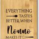 FONDCANYON Nonno Gifts, Everything Tastes Better When Nonno Makes It Gift Bamboo Cutting Board Kitchen Decor, Nonno Father’s Day Gifts Cutting Boards for Kitchen, Gift for Grandpa from Grandchildren