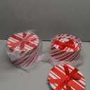 Zhanmai Red White Christmas Nesting Boxes Set of 8, Stackable Round Gifts Box with Lids for Present in 4 Assorted Sizes Candy Cane Box Tower Decor for Present Wrapping Holiday Party Supplies