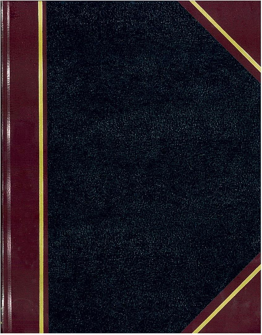 National Texhide Series Record Book, Black, 10" x 8", 300 Numbered Pages (56231)