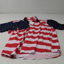 Euow Men's American Flag Button Down Shirt XXXL