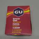 GU Energy Original Sports Nutrition Energy Gel, 8-Count, Vegan, Gluten-Free, Kosher, and Dairy-Free On-The-Go Energy for Any Workout, Raspberry Lemonade, BBD 01/2027