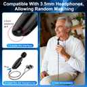 IceHeat Sound Amplifier for Seniors, Automatic noise reduction enhances voices, suppresses howling. Instant on-and-use with 7-button volume adjustment for simple, intuitive operation