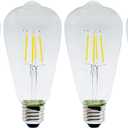 4Pack ST58/ST19 Vintage LED Edison Bulbs, Warm White 2700K, 6W Equivalent 60W LED Filament Light Bulbs